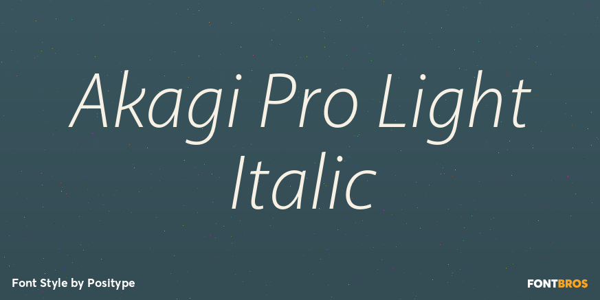 Akagi Pro Light Italic Font Poster #1