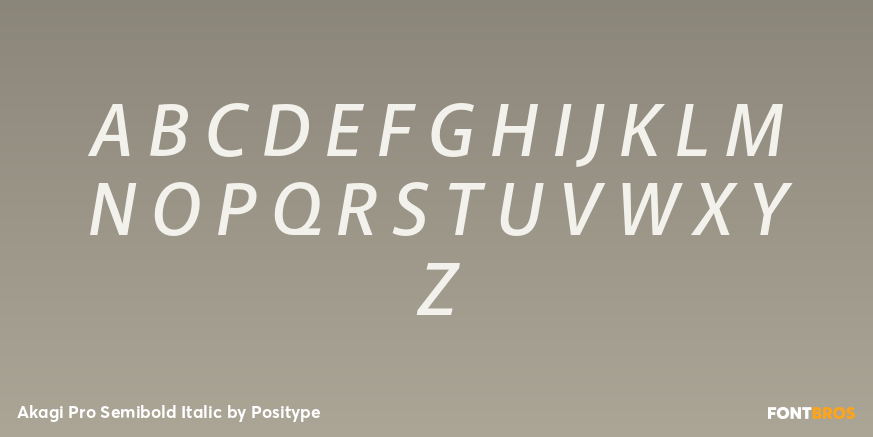 Akagi Pro Semibold Italic Font Poster #2