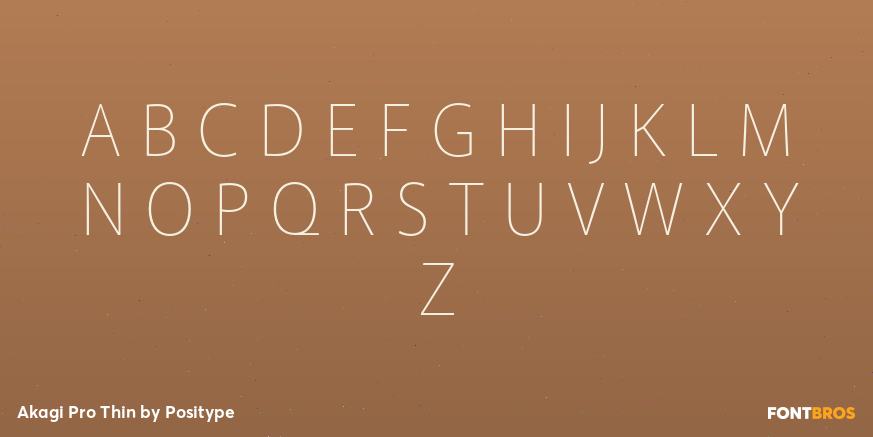 Akagi Pro Thin Font Poster #2