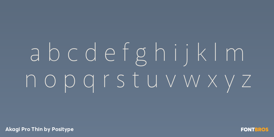 Akagi Pro Thin Font Poster #3