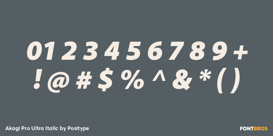Akagi Pro Ultra Italic Font Poster #4