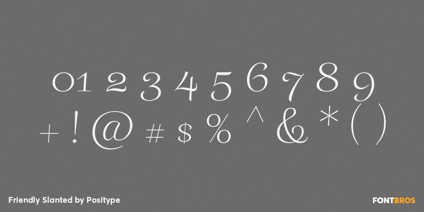 Friendly Slanted Font Poster #1