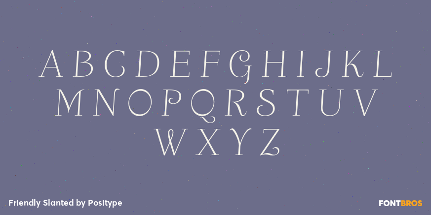 Friendly Slanted Font Poster #2