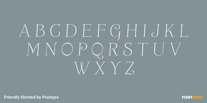 Friendly Slanted Font Poster #1