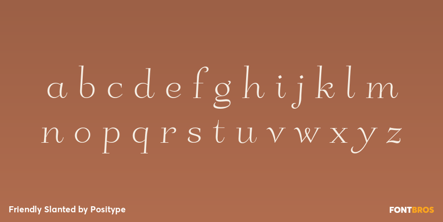 Friendly Slanted Font Poster #1