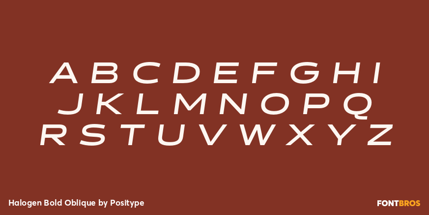 Halogen Bold Oblique Font Poster #2