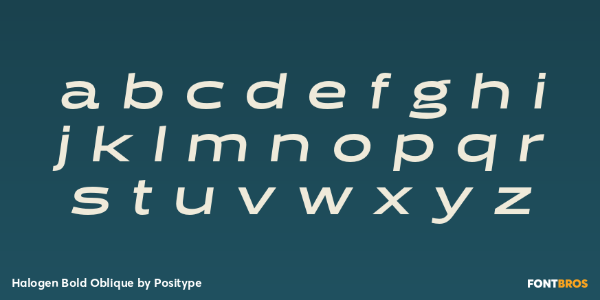 Halogen Bold Oblique Font Poster #3