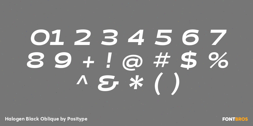 Halogen Black Oblique Font Poster #1