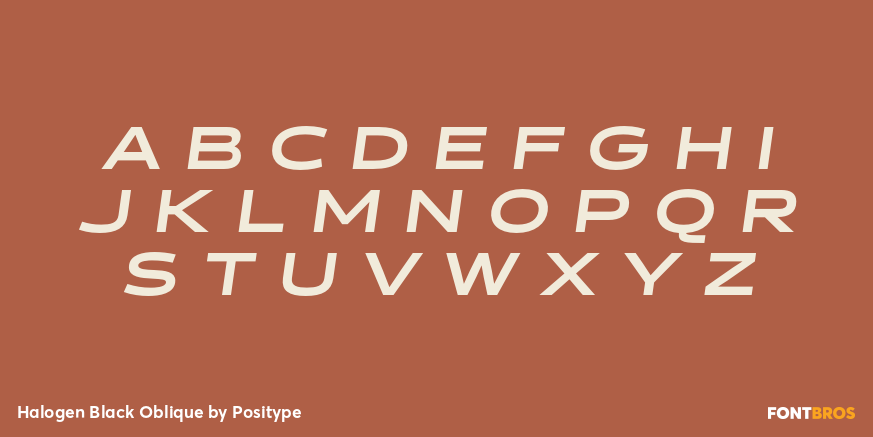 Halogen Black Oblique Font Poster #2