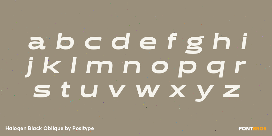 Halogen Black Oblique Font Poster #3