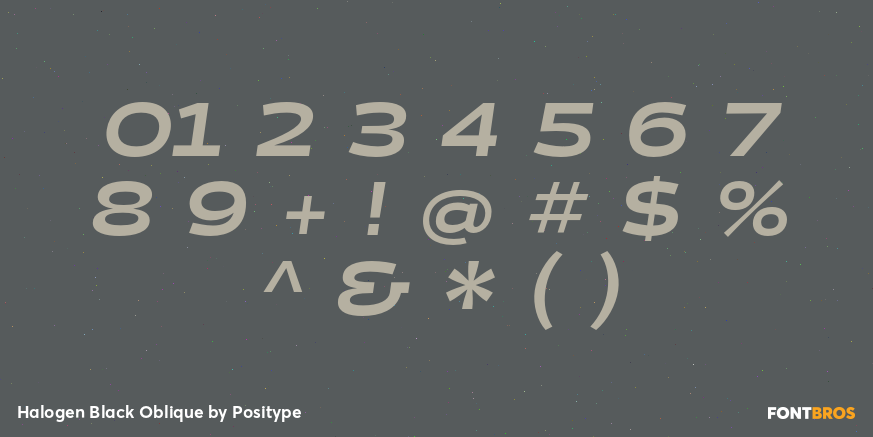 Halogen Black Oblique Font Poster #4