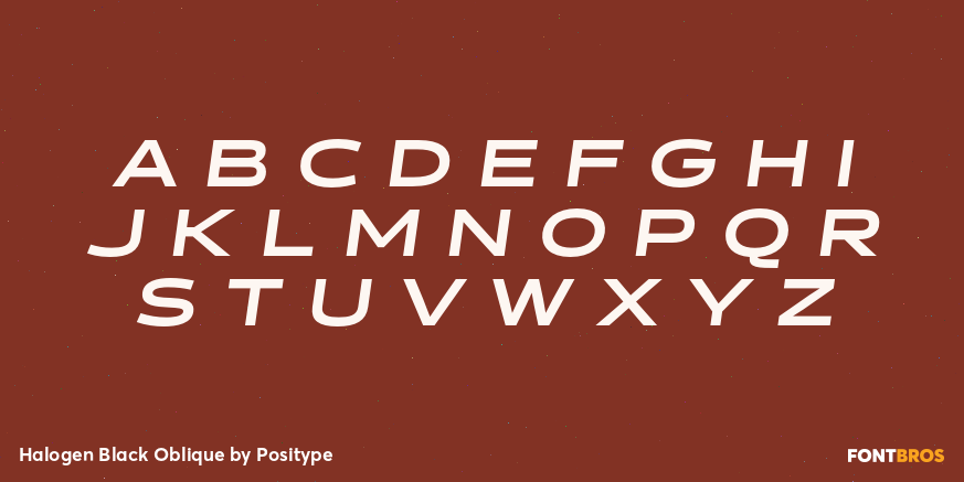Halogen Black Oblique Font Poster #1