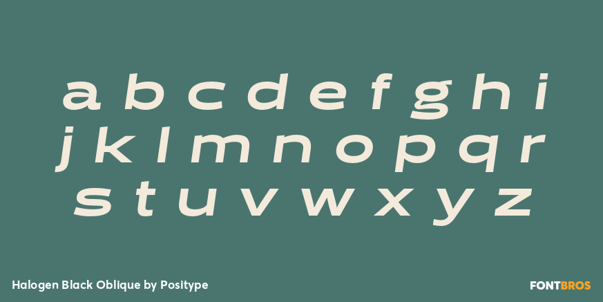 Halogen Black Oblique Font Poster #1