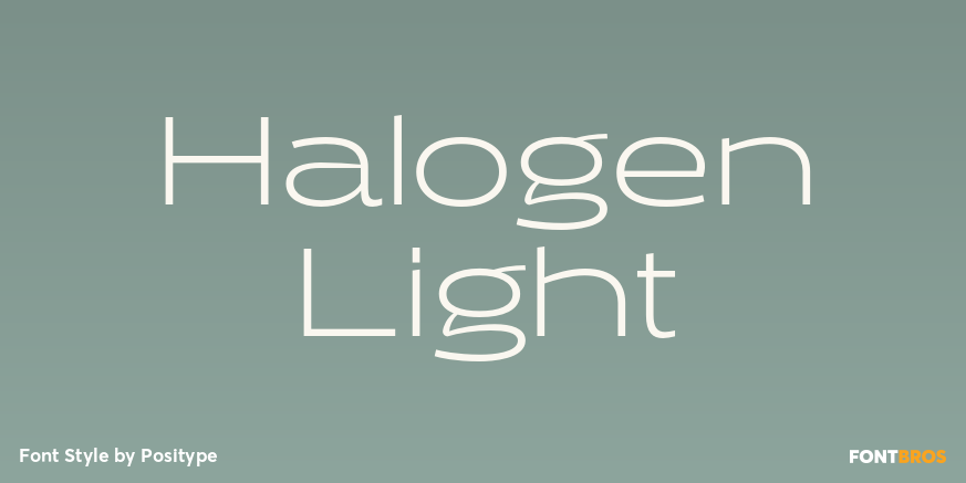 Halogen Light Font Poster #1