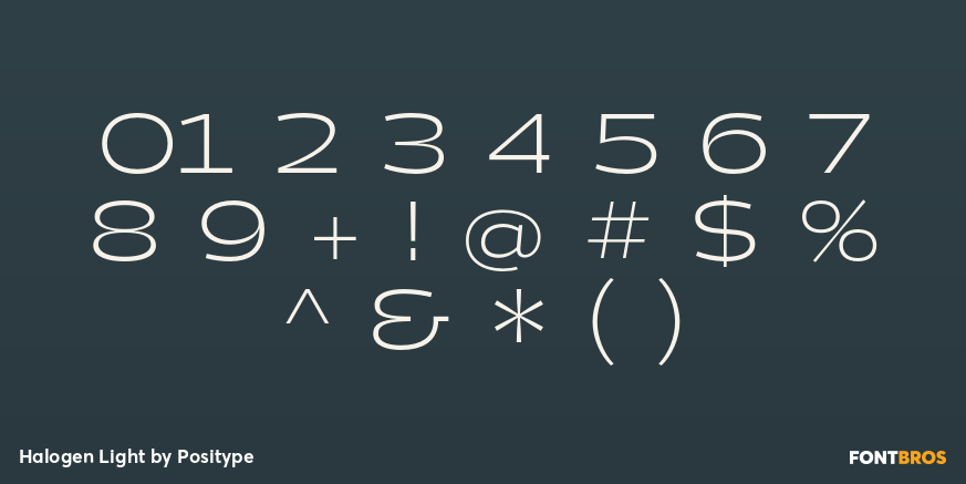 Halogen Light Font Poster #1
