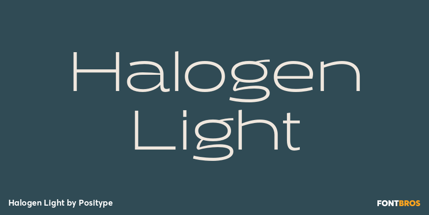 Halogen Light Font Poster #1