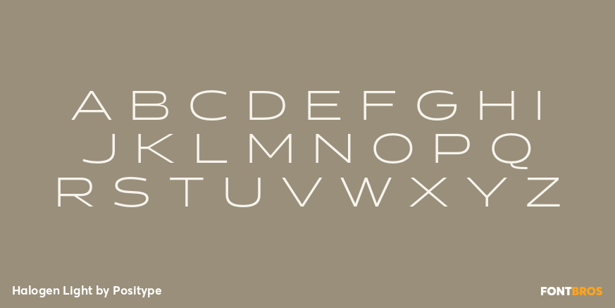 Halogen Light Font Poster #2