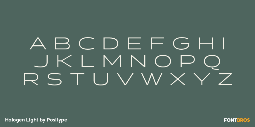 Halogen Light Font Poster #1