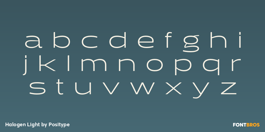 Halogen Light Font Poster #1
