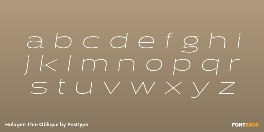 Halogen Thin Oblique Font Poster #3