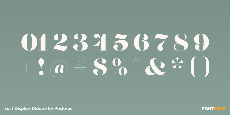 Lust Display Didone Font Poster #1