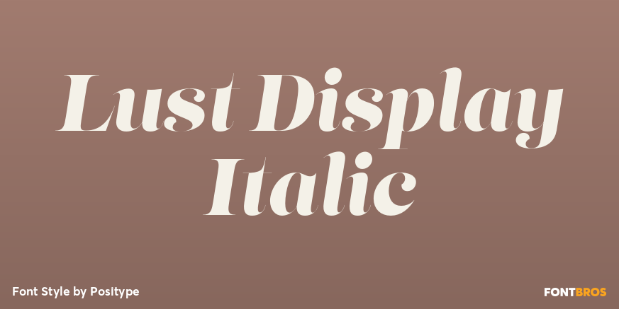 Lust Display Italic Poster