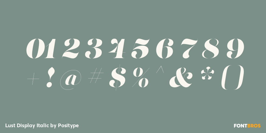 Lust Display Italic Font Poster #1