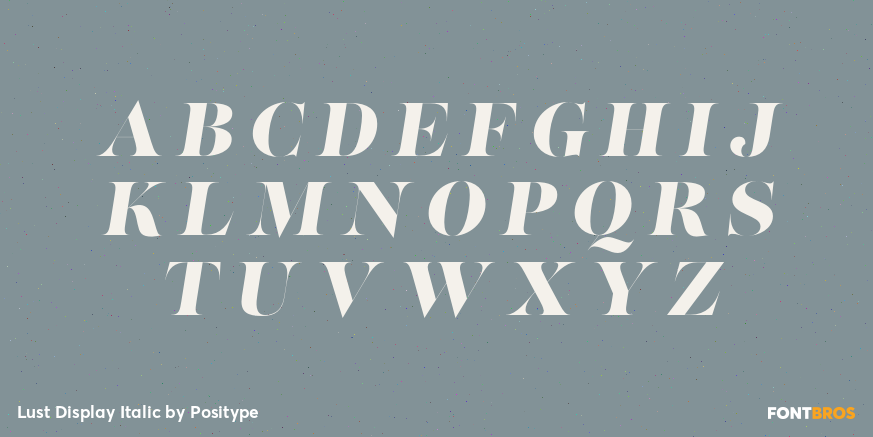 Lust Display Italic Font Poster #2