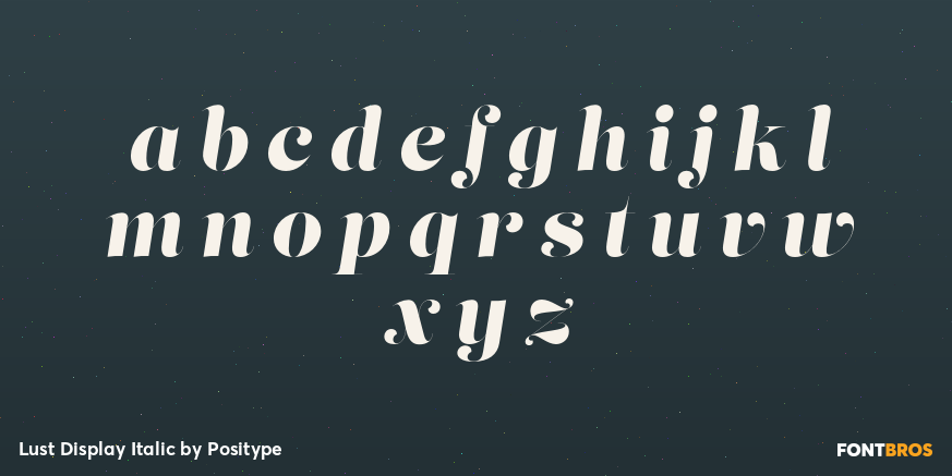 Lust Display Italic Font Poster #3