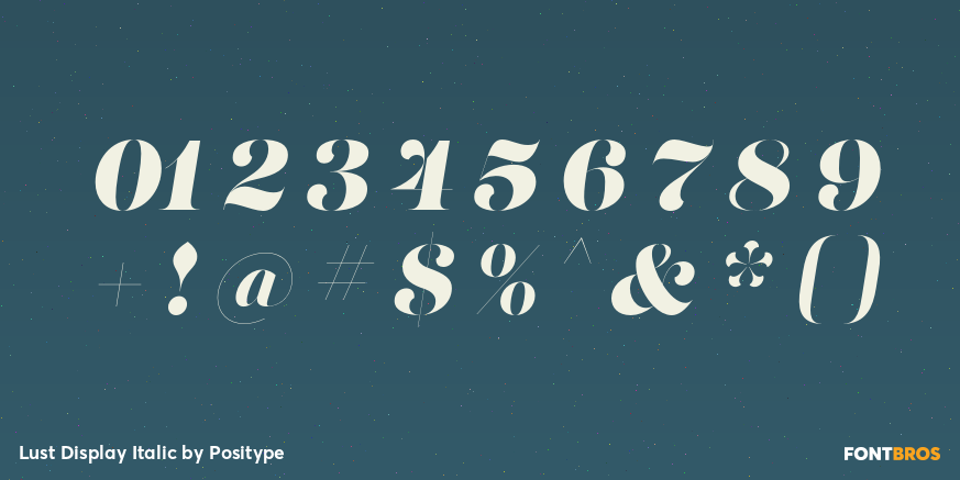 Lust Display Italic Font Poster #4