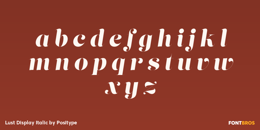 Lust Display Italic Font Poster #1