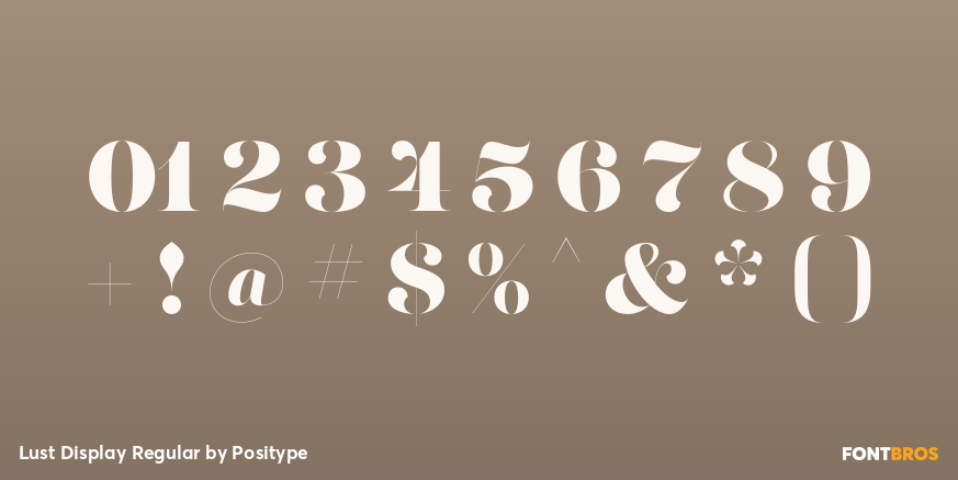 Lust Display Regular Font Poster #4