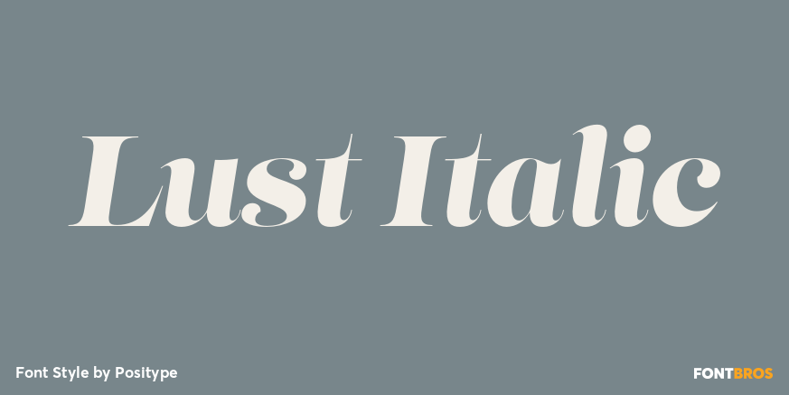 Lust Italic Poster