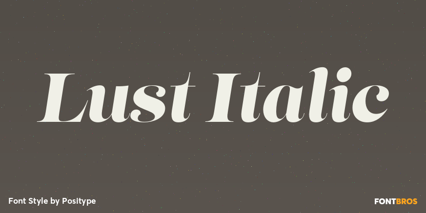 Lust Italic Poster