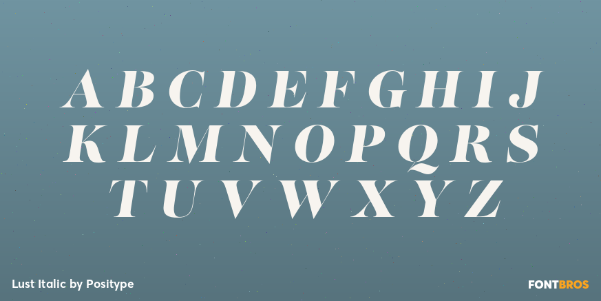 Lust Italic Font Poster #2