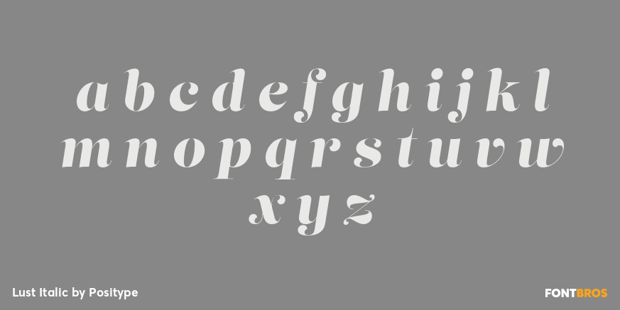 Lust Italic Font Poster #3
