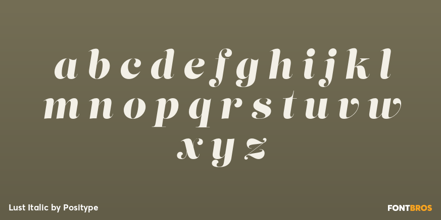 Lust Italic Font Poster #1