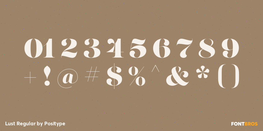 Lust Regular Font Poster #1
