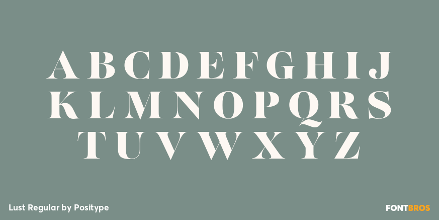 Lust Regular Font Poster #2