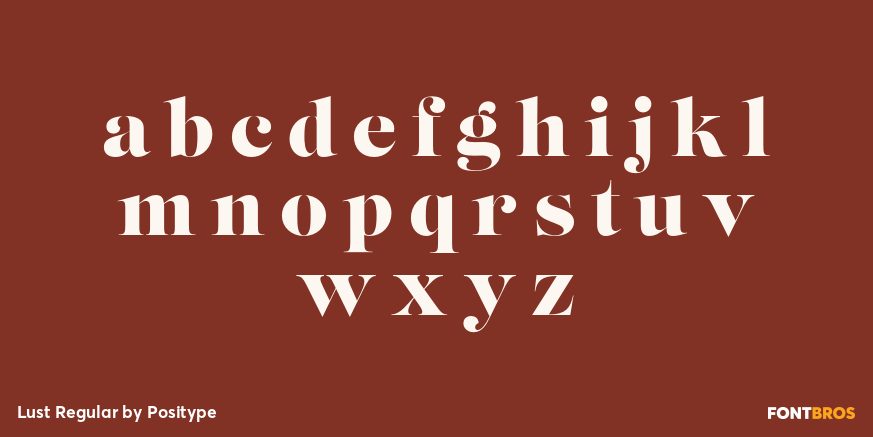 Lust Regular Font Poster #3