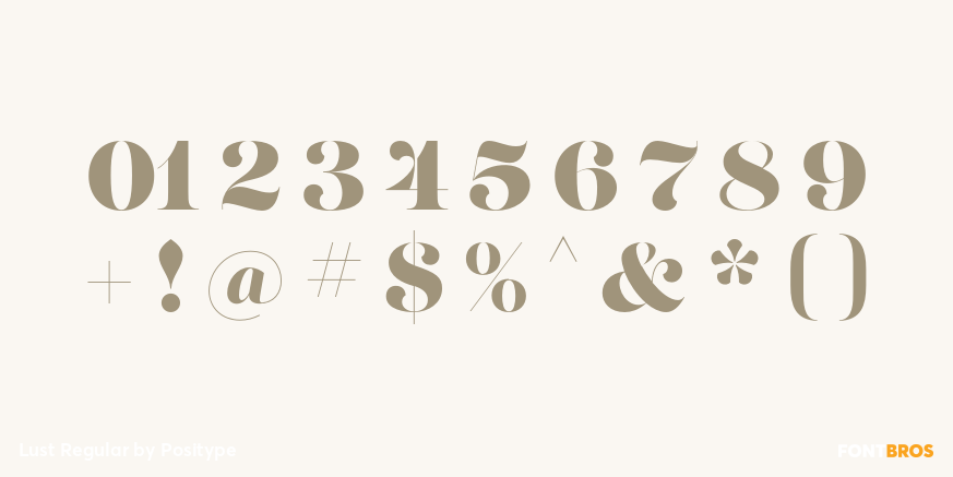 Lust Regular Font Poster #4