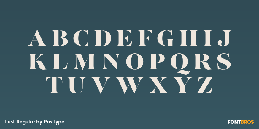 Lust Regular Font Poster #1