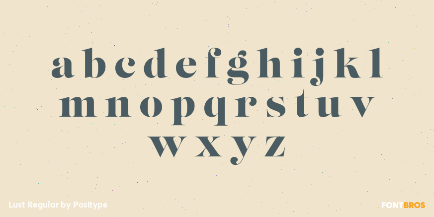 Lust Regular Font Poster #1