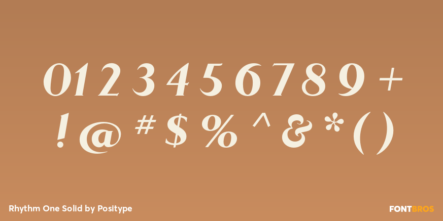 Rhythm One Solid Font Poster #1