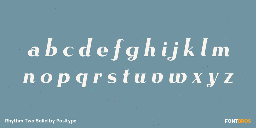 Rhythm Two Solid Font Poster #3