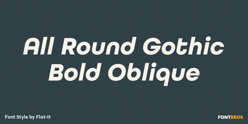 All Round Gothic Bold Oblique Poster