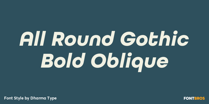 All Round Gothic Bold Oblique Poster