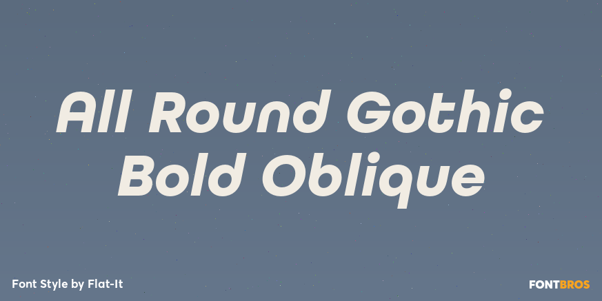 All Round Gothic Bold Oblique Poster
