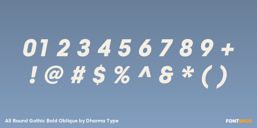 All Round Gothic Bold Oblique Font Poster #4