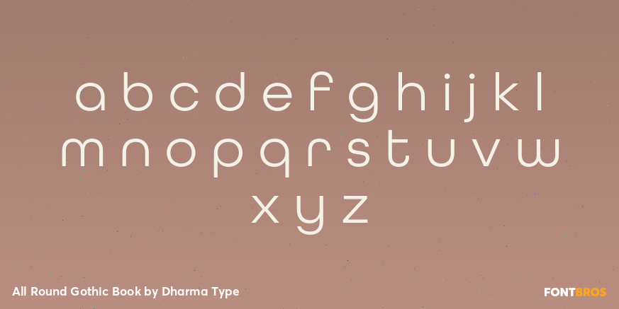 All Round Gothic Book Font Poster #3